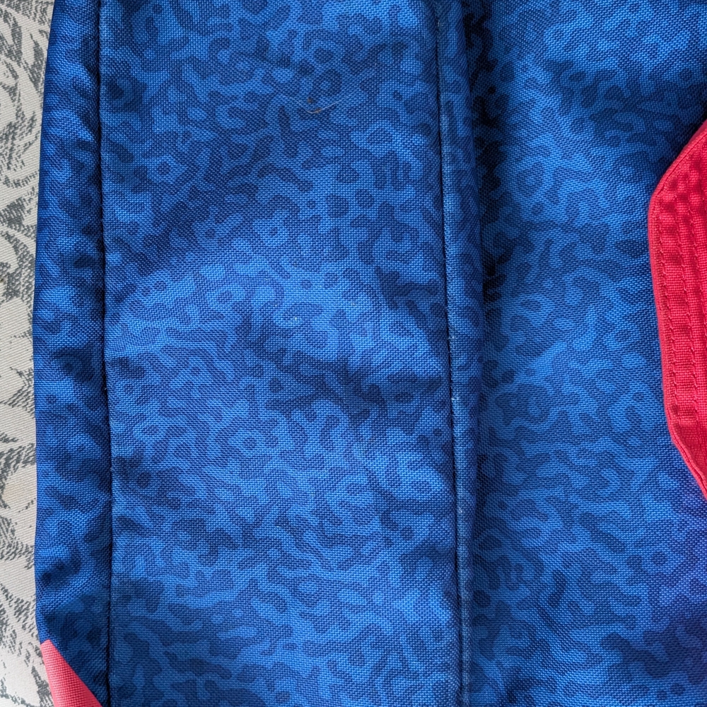 Nike Blue and Pink Tote Bag with Vibrant Design
